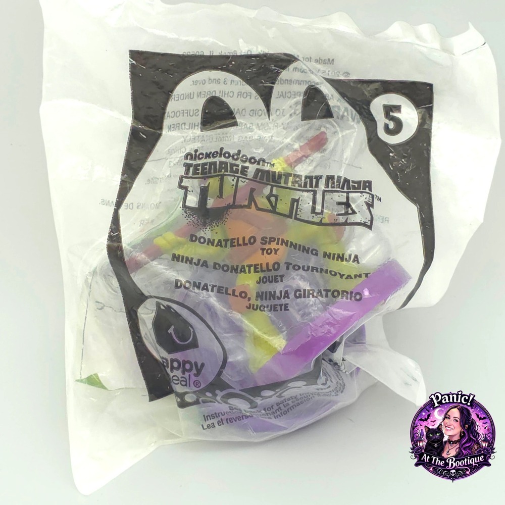 McDonalds TMNT Donatello Spinning Ninja Toy 2015 Happy Meal New Sealed Bag 5